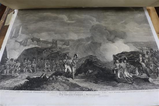 John Vendramini after Robert Ker Porter, three mezzotints, The Last Effort..., The Storming of... & The Conquest of Seringapatm